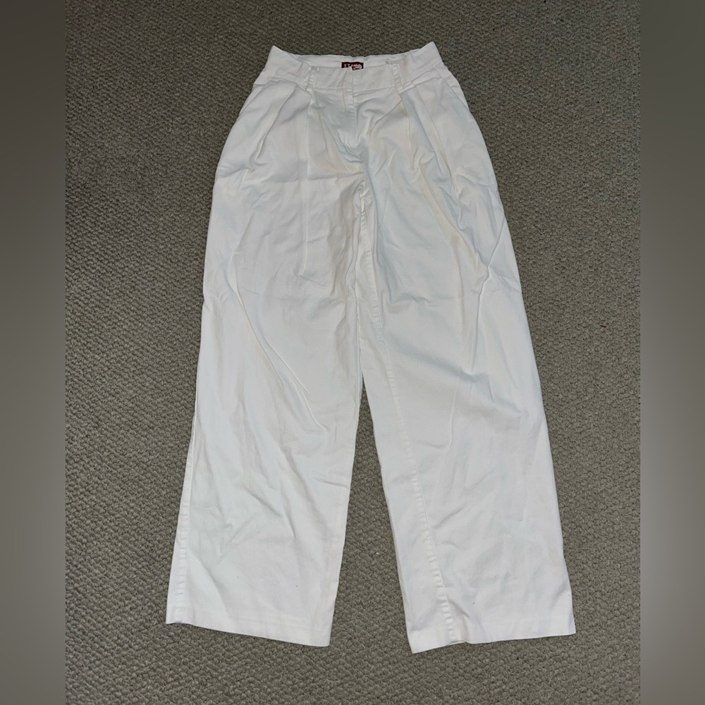 Staud pleated white pants women’s